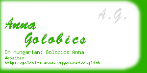 anna golobics business card